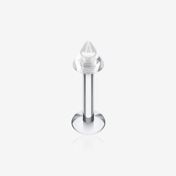 Basic UV Acrylic Spike Top Labret-Clear